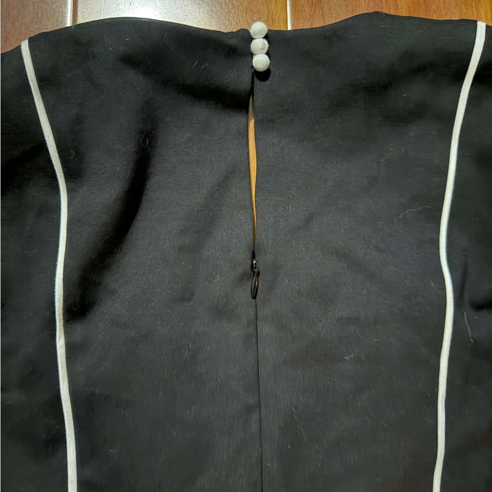 Anthropologie Black Dress with White Trim - Picture 6 of 6